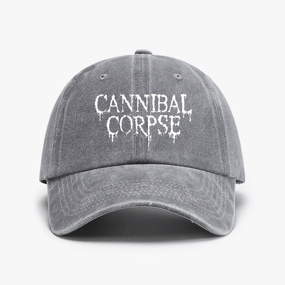 Cannibal Corpse Butchered at Birth Punk Rock Baseball Cap Adjustable Solid Color Heavy Metal Band Distressed Hat