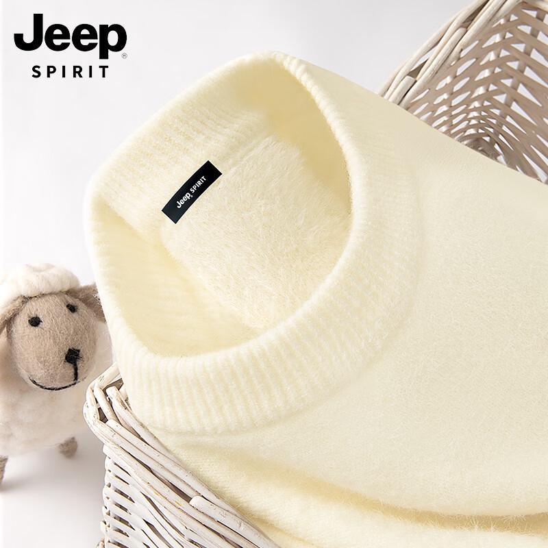

JEEP SPIRIT Men s Fleece-Lined Winter Knit Pullover XL
