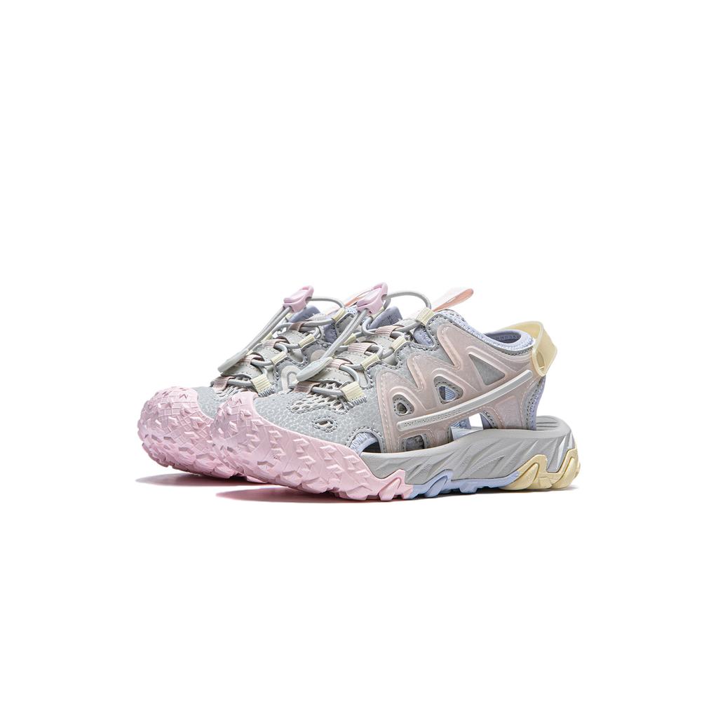 Li Ning Kinder Bequeme Rutschfeste Stoßdämpfende Langlebige Rebound-Sandalen Kindersandalen Rosa YKKU006-4