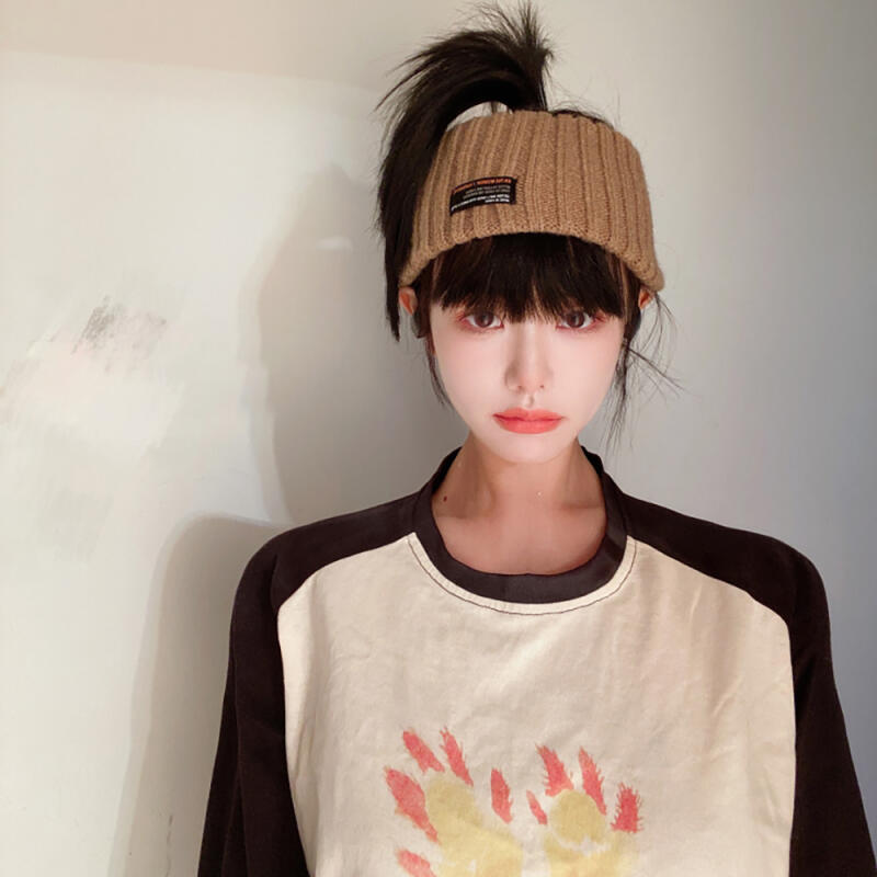 On the Moment Vintage Lettering Label Hairband Brown