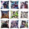 45 * 45CM Anime Demon Slayer Kimetsu no Yaiba Printed Pillowcase Kids Bedroom Living Room Home Decor Pillow Cases