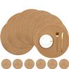 Round Braided Placemats Set of 6 Washable PP/PET Heat Resistant 34cm Table Place Mat for Kitchen Xmas Dining Table Party Decor