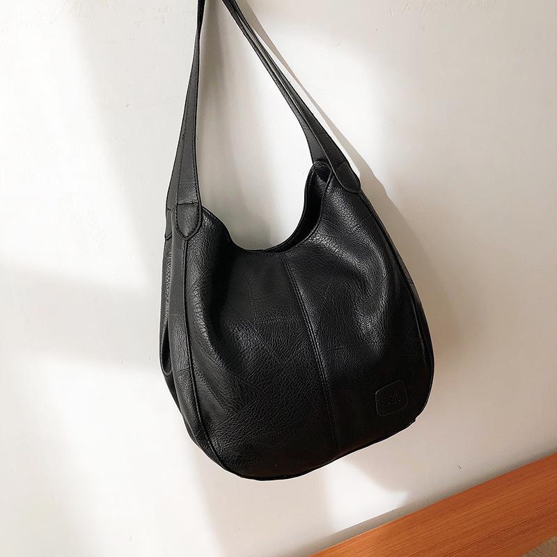 Women Vintage Shoulder Bag Designers Pu Leather Handbags Female Luxury Top-Handle Hobo Bags Premium Durable Quality