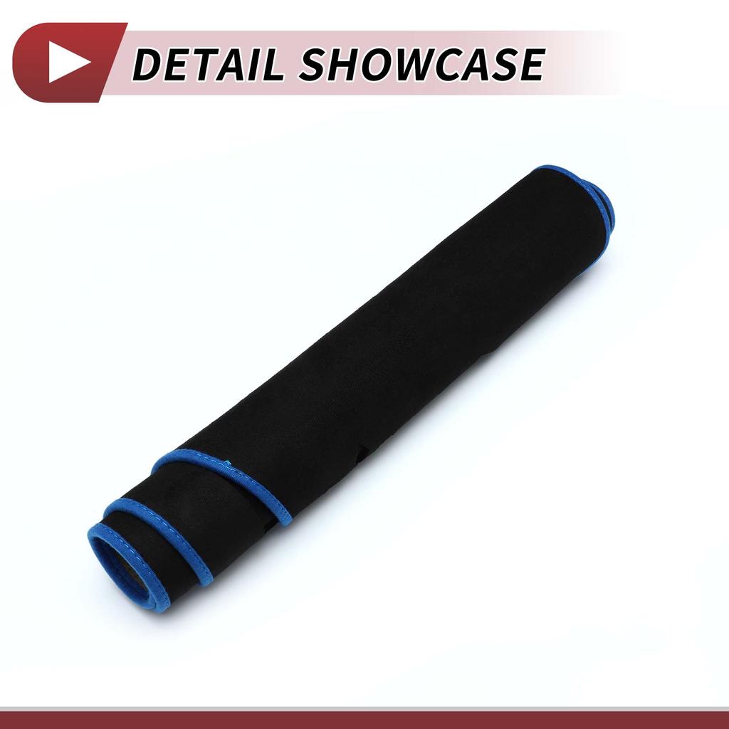 HEROFFIX Dashboard Mat for GLA Interior Dashboard Sun Suede Black with Blue Custom Parts and Accessories Mercedes-Benz Class, Cover, Protection,