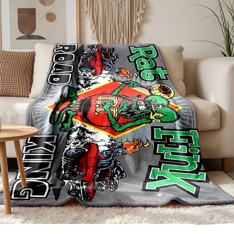 Rat Fink Soft and Comfortable Flannel Suitable for Sofas Living Rooms Outdoor Camping Travel and Also Makes a Great Anniversary Gif