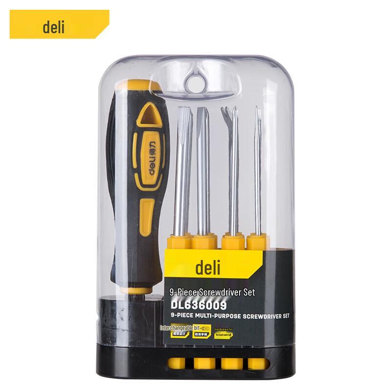Deli 9-Piece Magnetic Multi-functional Screwdriver Set