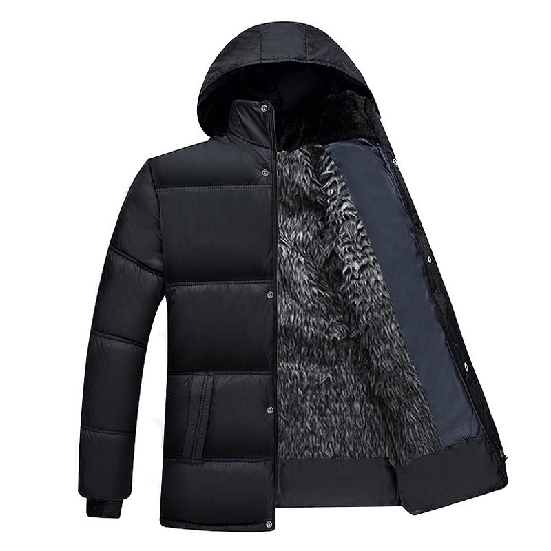 

Зимняя мужская верхняя одежда с воротником, теплое хлопковое пуховое пальто, толстая парка, длинная одежда XXL