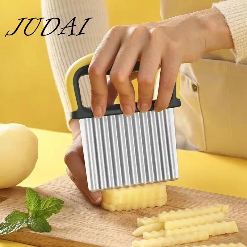 2024 Neuer Kartoffelchip-Schneider Gemüseschneider Obst Wellenschneider Pommes Kartoffelschneider Küchenhelfer Zubehör