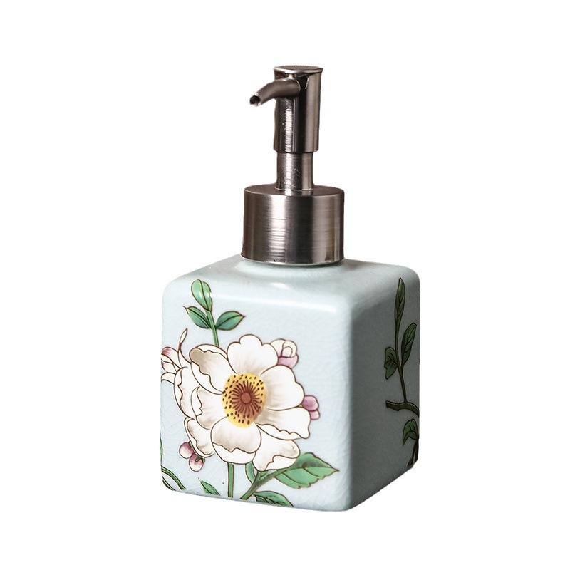 Nordic ceramic hand sanitizer bottle Hotel lotion shampoo bath separate bottle Simple toilet press bottle Bathroom accessories