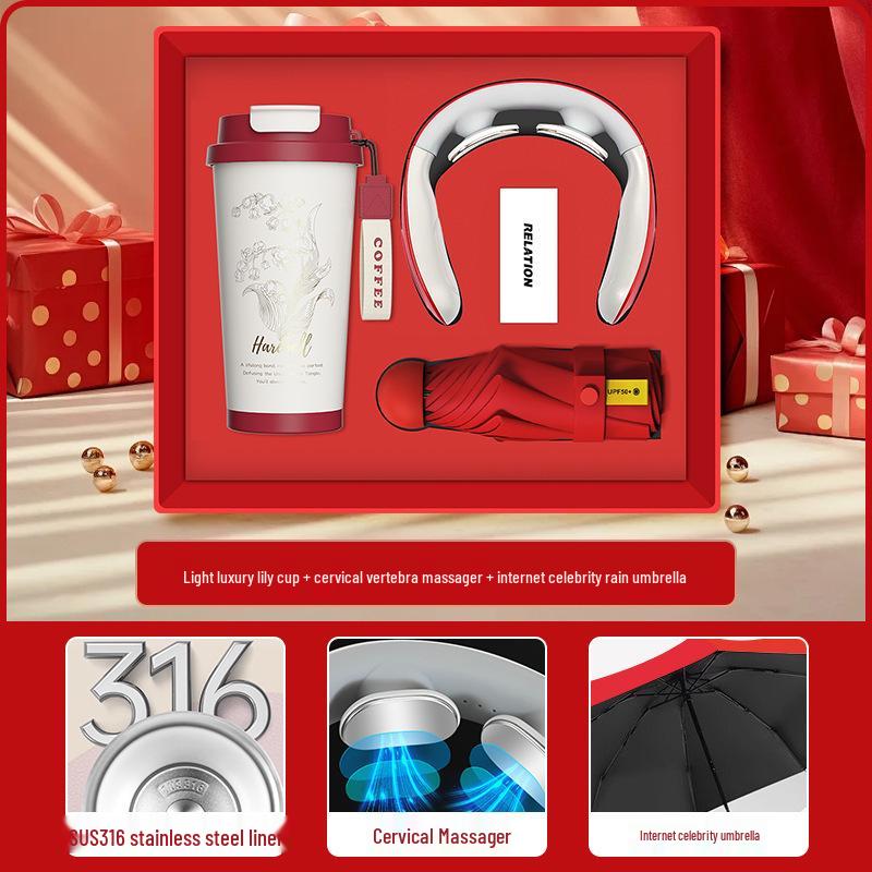 High-End Souvenir Gift Set: Custom Logo Coffee Mug & Power Bank