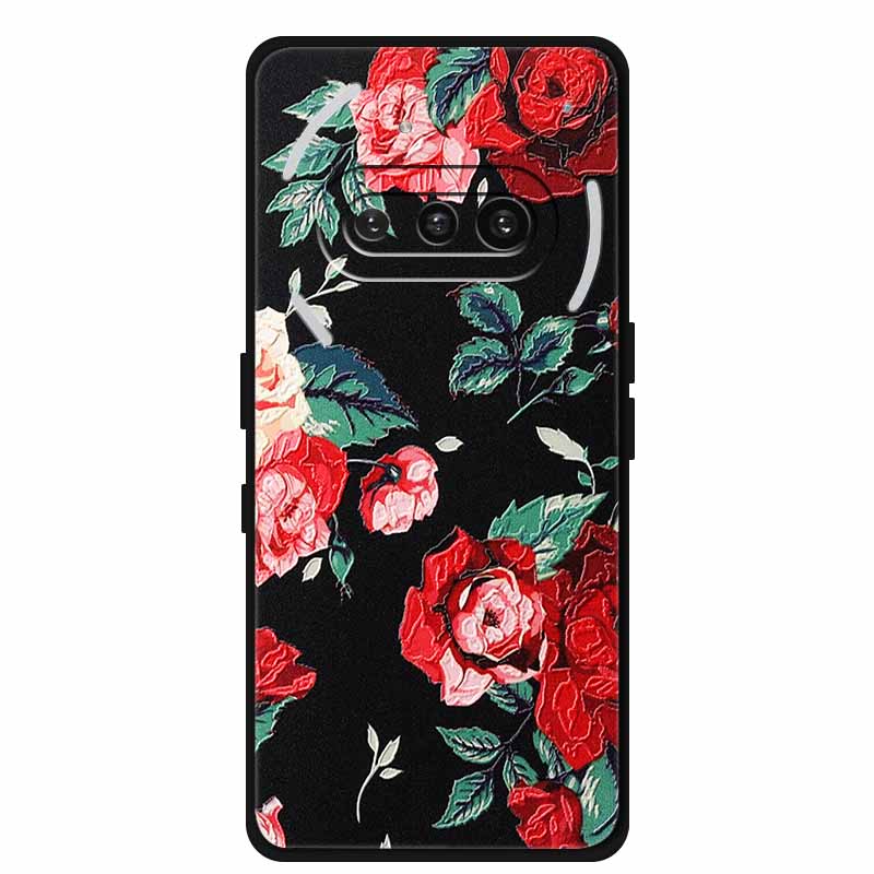 For Nothing Phone (3a) Case 3D Relief Flower Emboss Black Silicone Funda For Nothing Phone 3A A059 3D Back Cover Cartoon Bumper