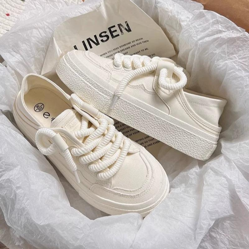 Summer Solid Color Breathable Canvas Casual Shoes Concise Versatile LittleWhite Shoe Comfort Platform Sneaker Tenis