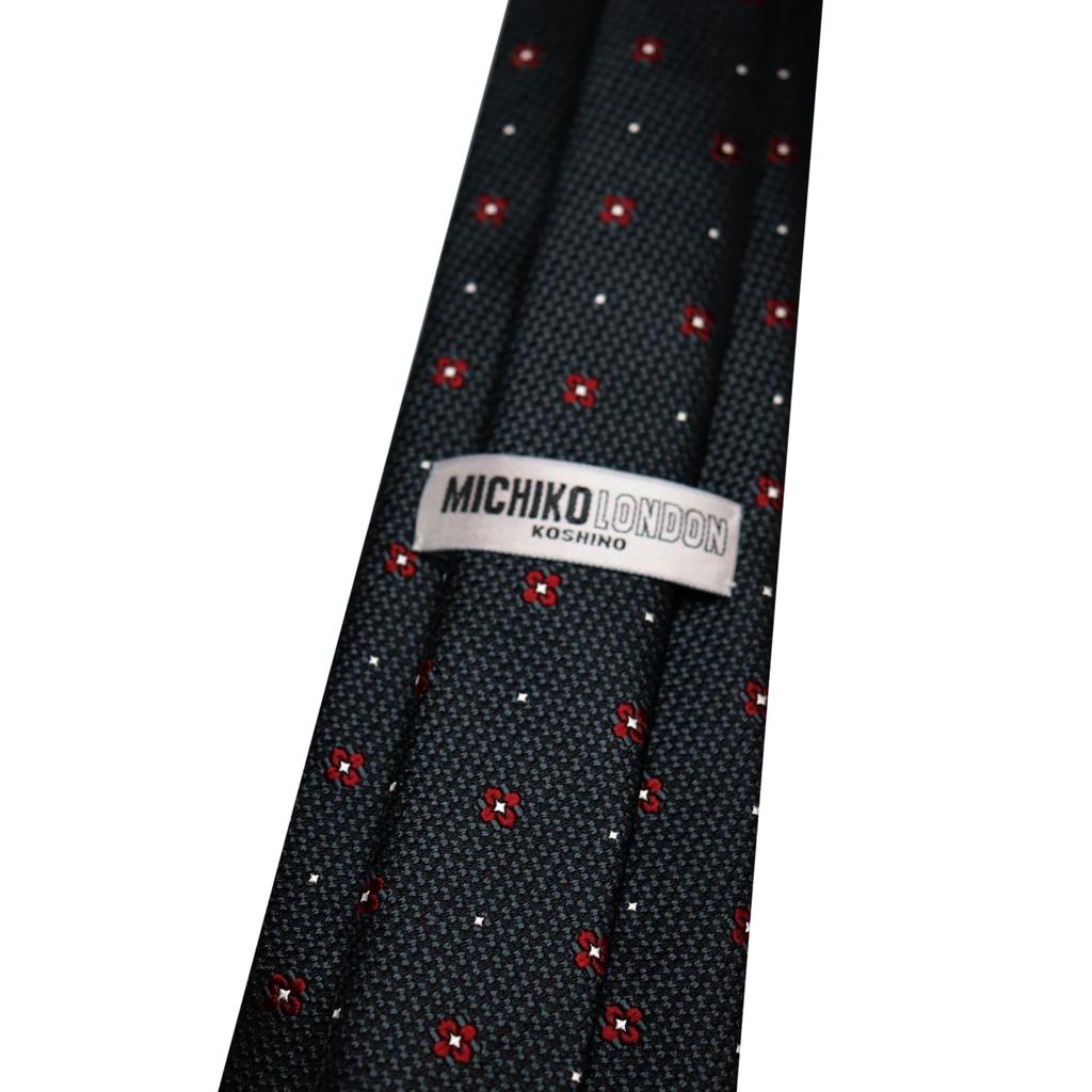 Michiko London Short Approximately 137cm Lined Made In KOSHINO Komon Tie, Long, Wrinkle-Resistant, Bonded, Fabric, Voluminous, Japan, Brand, Pattern,