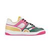 Gucci Basket Leather Low-top Sneakers For Women Pink Green 725905 AABB6 3152
