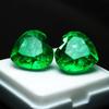 Natural Green Emerald Loose Gemstone 16 Ct Pair Heart Shape for Jewelry Making and Gem Collections