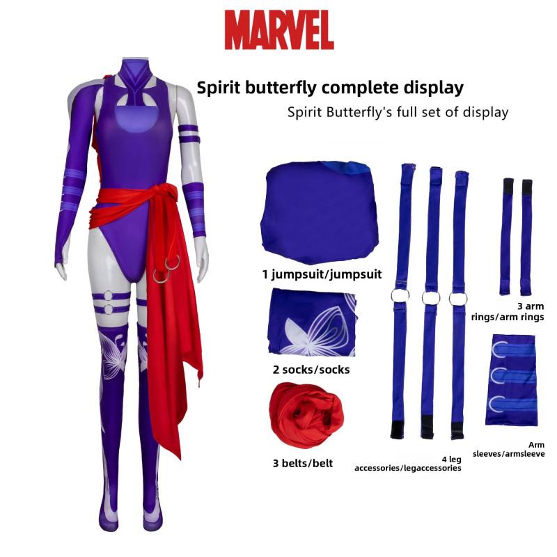 Psylocke Rivals Cosplay Game Character Costume Set Exhibition Acgn
