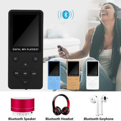 Přenosný Bluetooth MP3 přehrávač Mini hudební přehrávače Podpora 32gb Micor Sd/tf karta Módní Sportovní Walkman s 3,5mm sluchátky