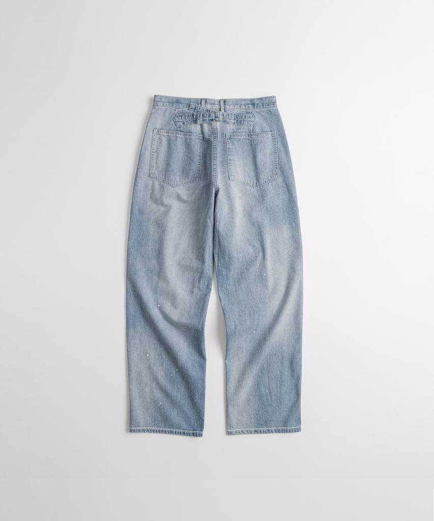 Bihebieo Distressed M35 Trousers Indigo Bleached