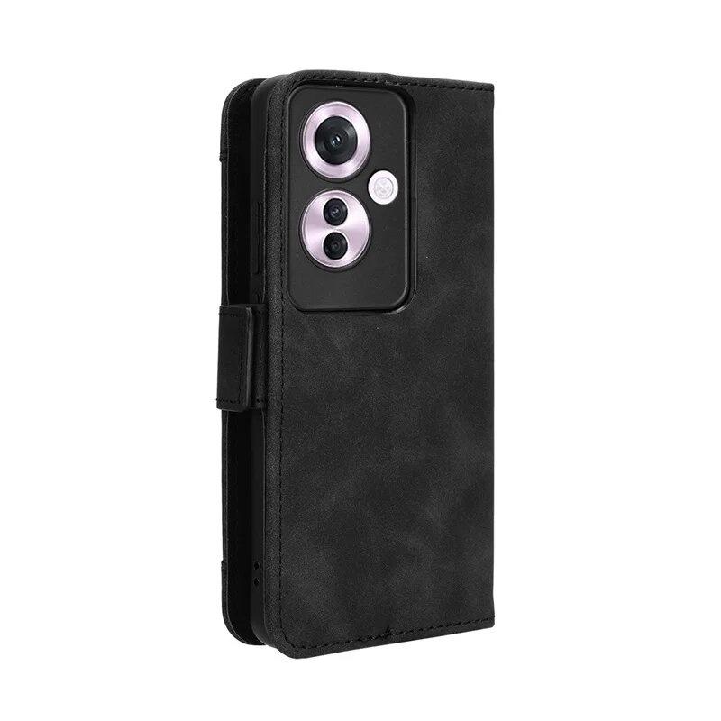 Flip Case for Oppo Reno 11F 5G, Card Slot, Black