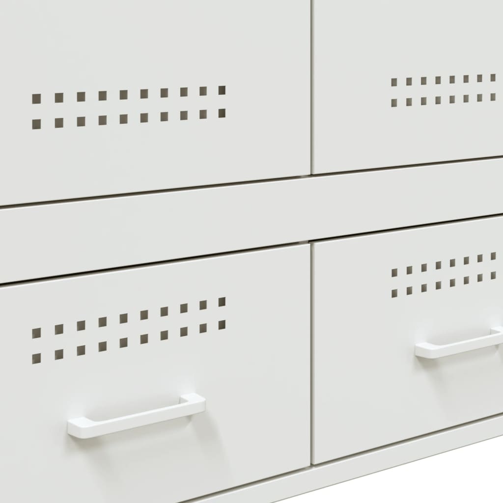 Highboard White 68x39x101.5 Cm Steel