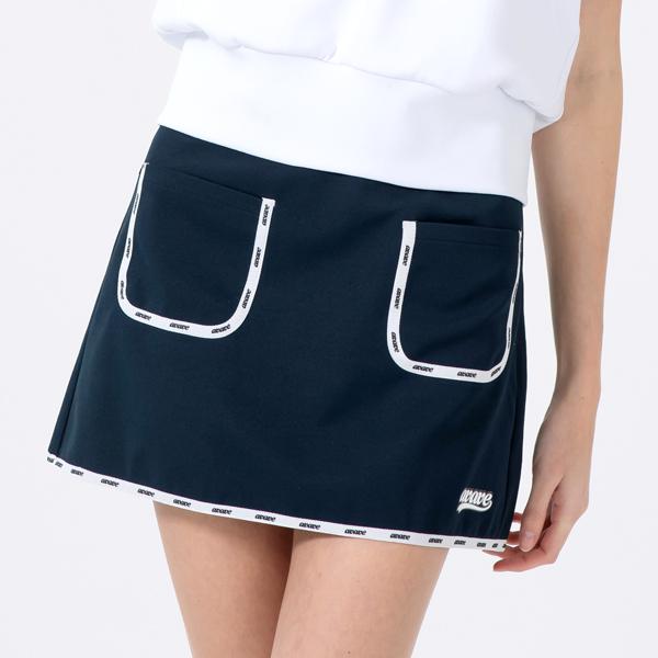 A Wave Women'S Out-Pocket A-Line Skirt Navy