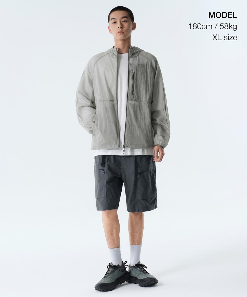 Musinsa Standard [City Leisure] Lightweight Packable Windbreaker Jacket 2 [Light Grey]
