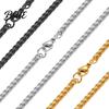 Exquisite Necklace Wheat Chain for Men Gold Black Tone