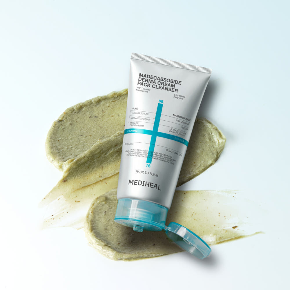 Mediheal Derma Cream Pack Cleanser Madecassoside Soothing Barrier Cleansing Foam 120ml