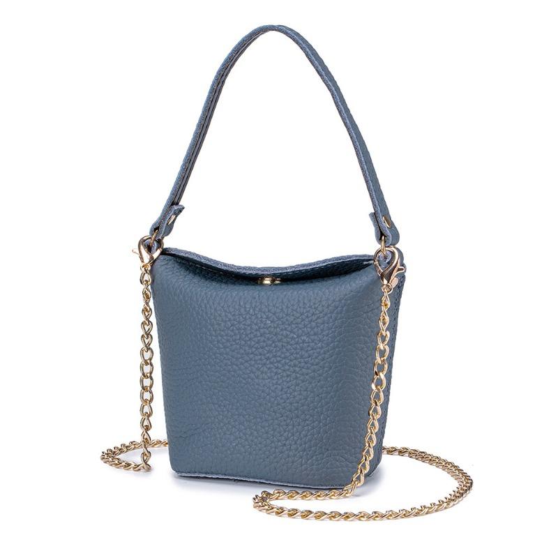 New leather women's chain change bag multi-functional lipstick storage bag creative hand carry mini bucket bag versatile