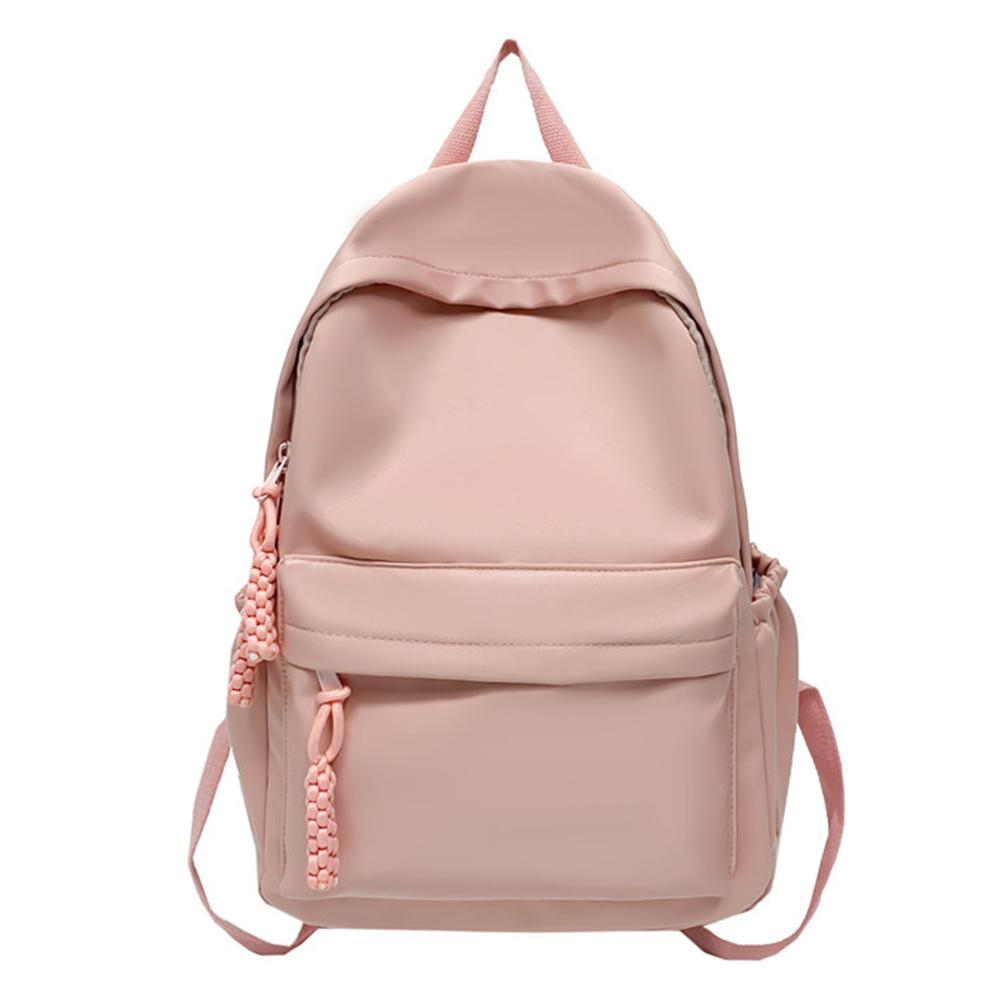 Women Schoolbag Large Capacity School Backpack Zipper Solid Color Rucksack Teens Girls Casual Daypack Bag Student School Bag