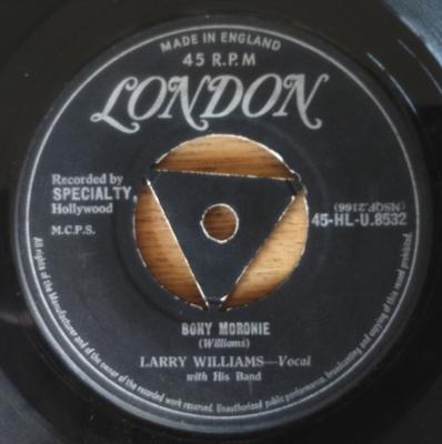 7 inch Single LARRY WILLIAMS - Bony Moronie 45HLU8532 London Records 1957 VK Rock Gebruikt
