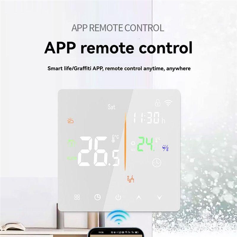 Aug. Embedded Thermostat Without WIFI 16A Electric Heater Smart Timing Touchscreen Control Programmable Thermostat For House B