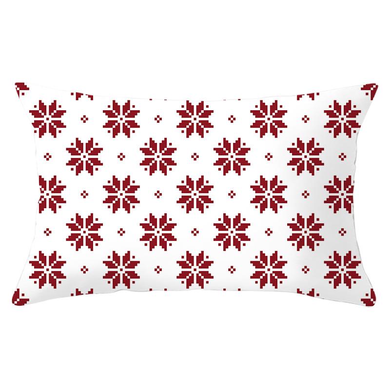 New Christmas Red Series Peach Skin Waist Pillowcase Home Accessories Sofa Cushion Cover Throw Pillow Cover