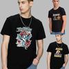 Fashion Men's Black T-shirt Print Pattern Series Casual Round Neck Top Comfortable  Men's Clothing