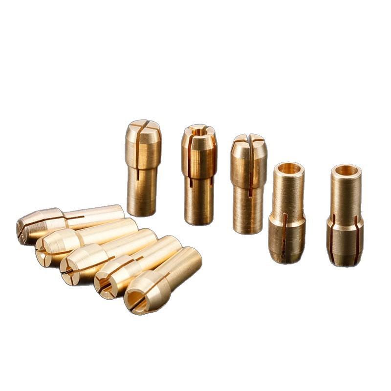 Electric Grinder Accessories: Mini Brass Four-Jaw Chuck, Engraving Chuck, Core Locking Nut Head