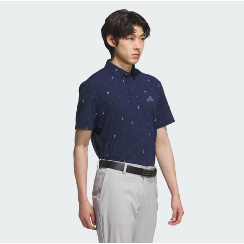 Adidas Golf Men S Golf T ShirT Pg Monogram ShorT Sleeve Polo Jf6300