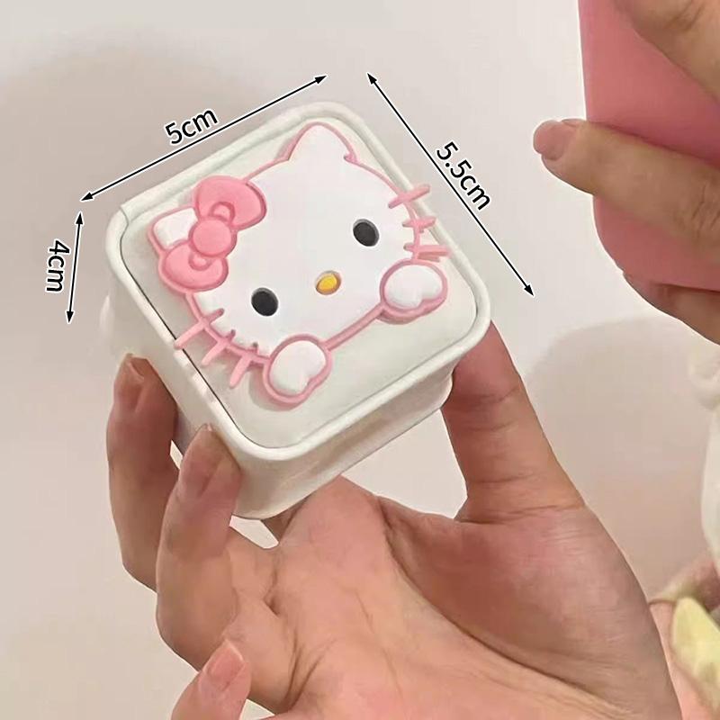 Jewelry Box Cartoon Kitty Cat Portable Jewelry Storage Box Cute Girl Candy Box Exquisite Organizer Box Gifts