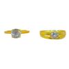Chic Gold Plated Brass Couple Rings Featuring Stunning S For Occasions Romantic