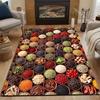 Multiple Sizes Colorful Spices Arranged Carpet for Living Room Bedroom Sofa Home Decor Rus Non-slip Floor Mat Luxury Gift