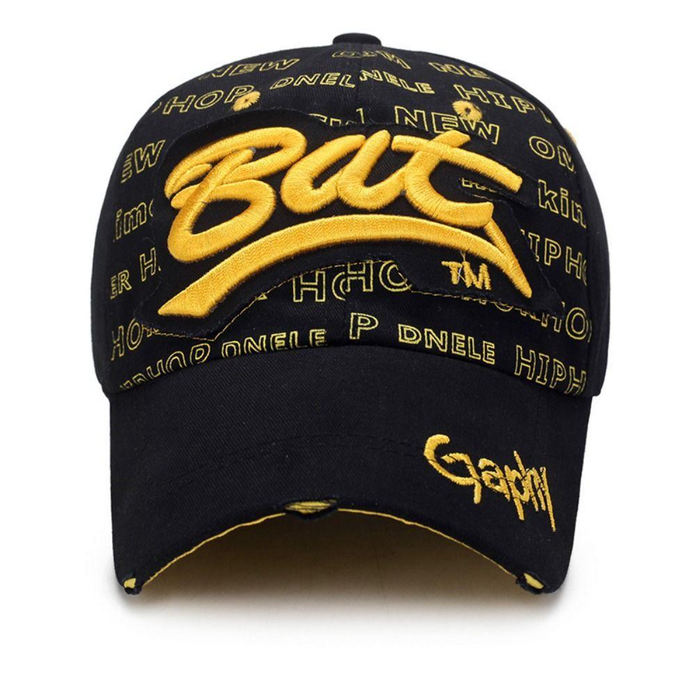 Adjustable Baseball Hats Hip-hop Peaked Cap Versatile BAT Embroidery Hats  Man Women Outdoor Sports