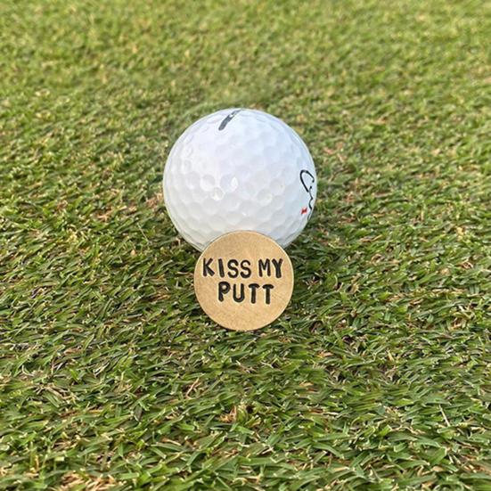 Legierung Golfballmarker Lustige Worte Mini Gute Zähigkeit Golfhut-Marker für Golf