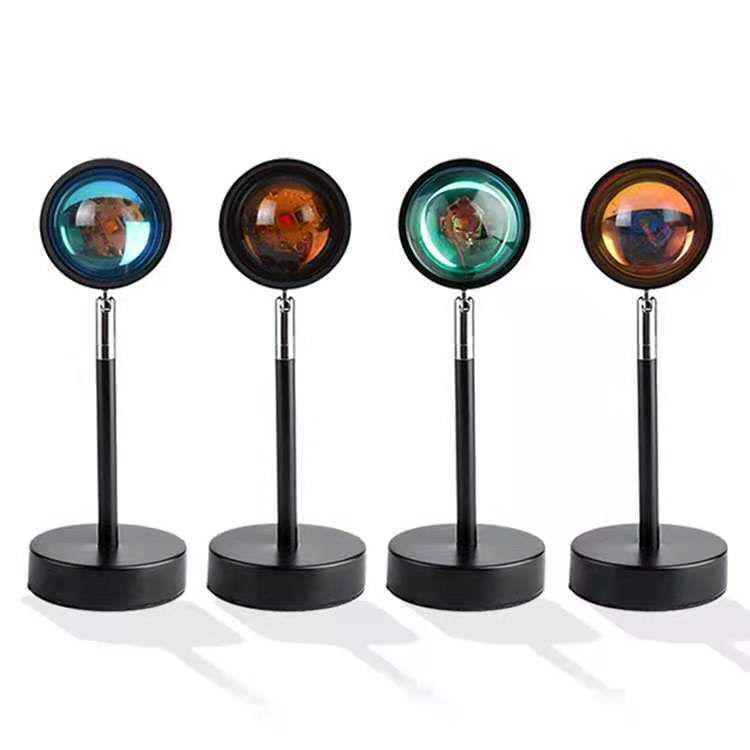 USB Rechargeable Sunset Lamp - Rainbow Projection Desk Light
