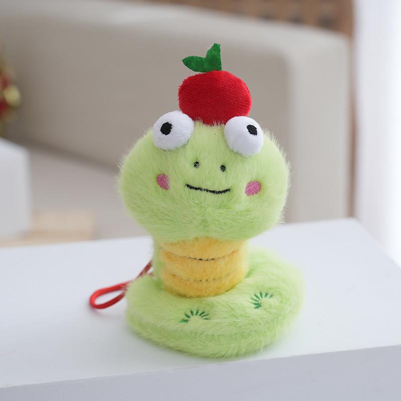 Entzückender Plüschschlangenanhänger für das Jahr der Schlange mit weicher PP-Baumwollfüllung und farbenfrohem traditionellem Design