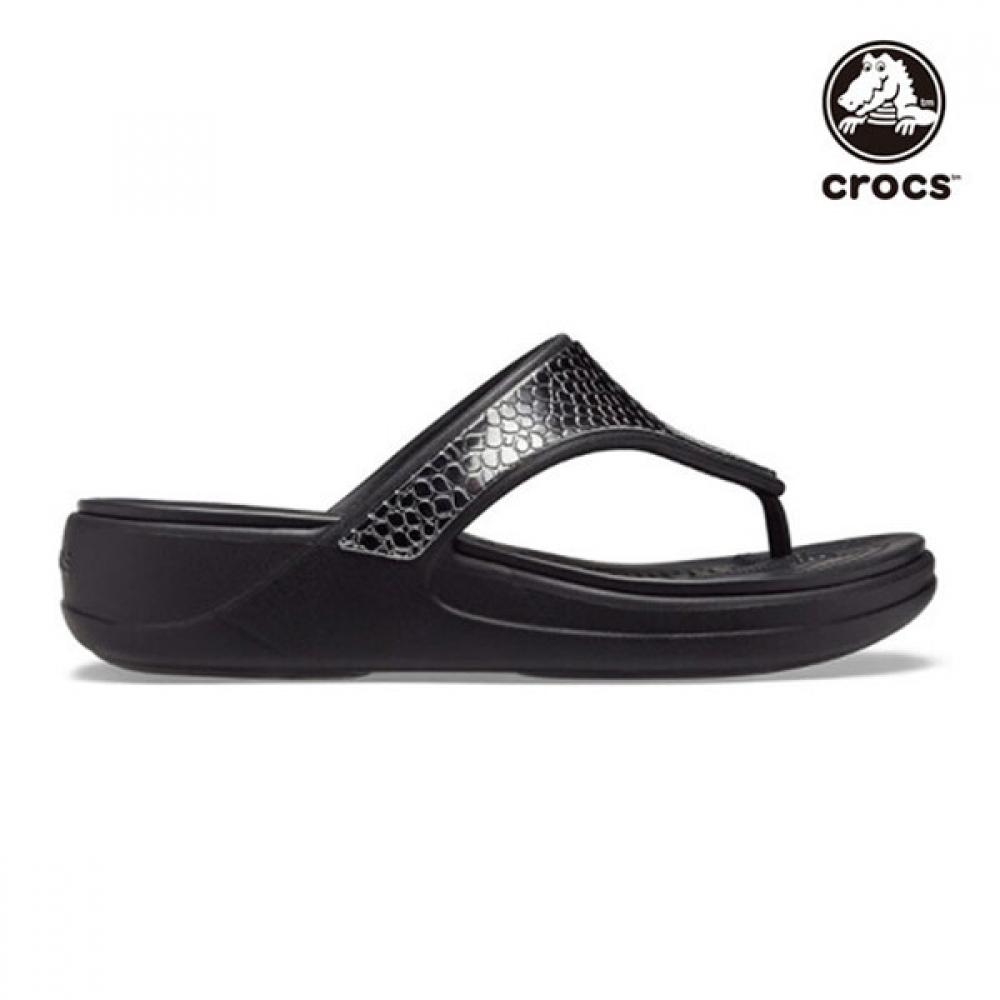 

Crocs Slipper Sandals Tqj 206303 0gq Crocs Monterey Mettlc Wdg Fp W Dch Blk 220