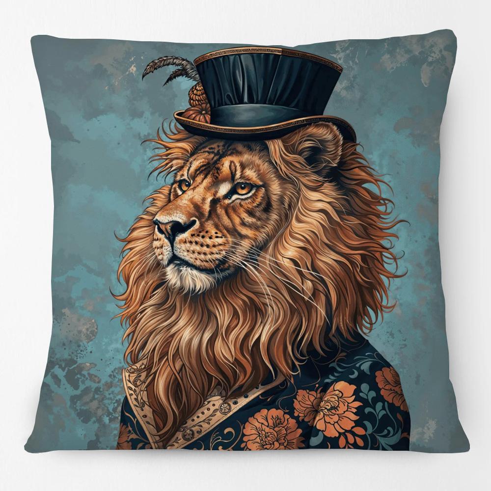 Oriental Style Animals Portraits Tiger Leopard Lion Cushion Cover Sofa Decorative Pillow Case
