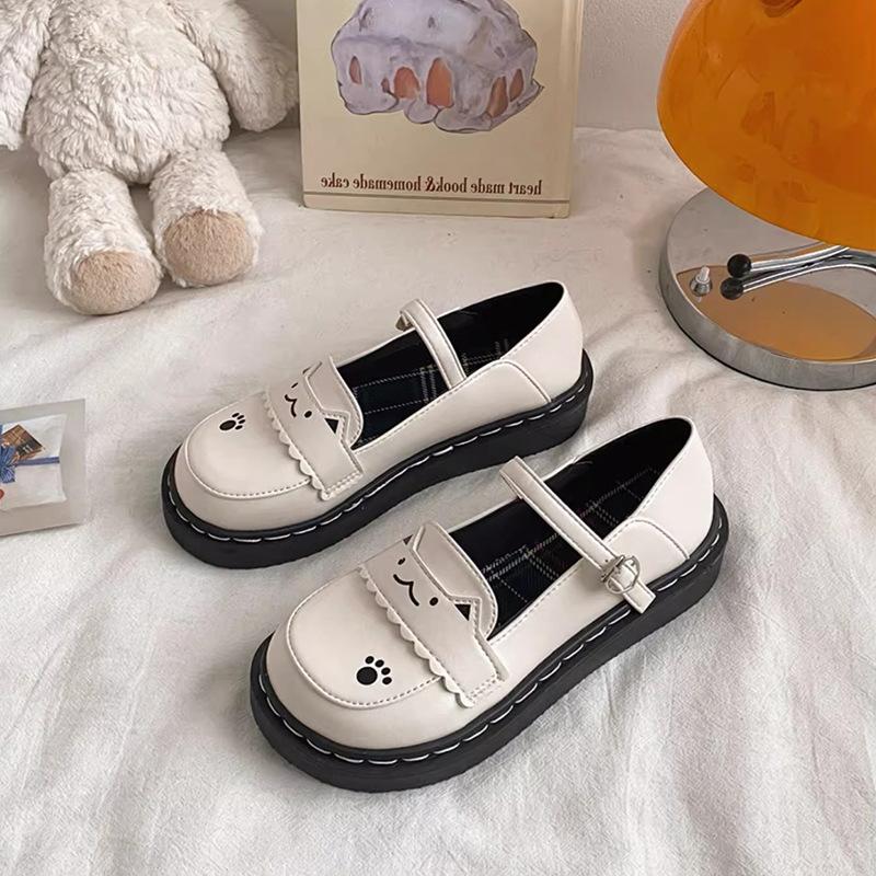 

Форма JK, плоские туфли, мягкая девушка, универсальные, студенческая ниша, Мэри Джейн, одинарные туфли, милый котенок, японские маленькие кожаные туфли 2025 35