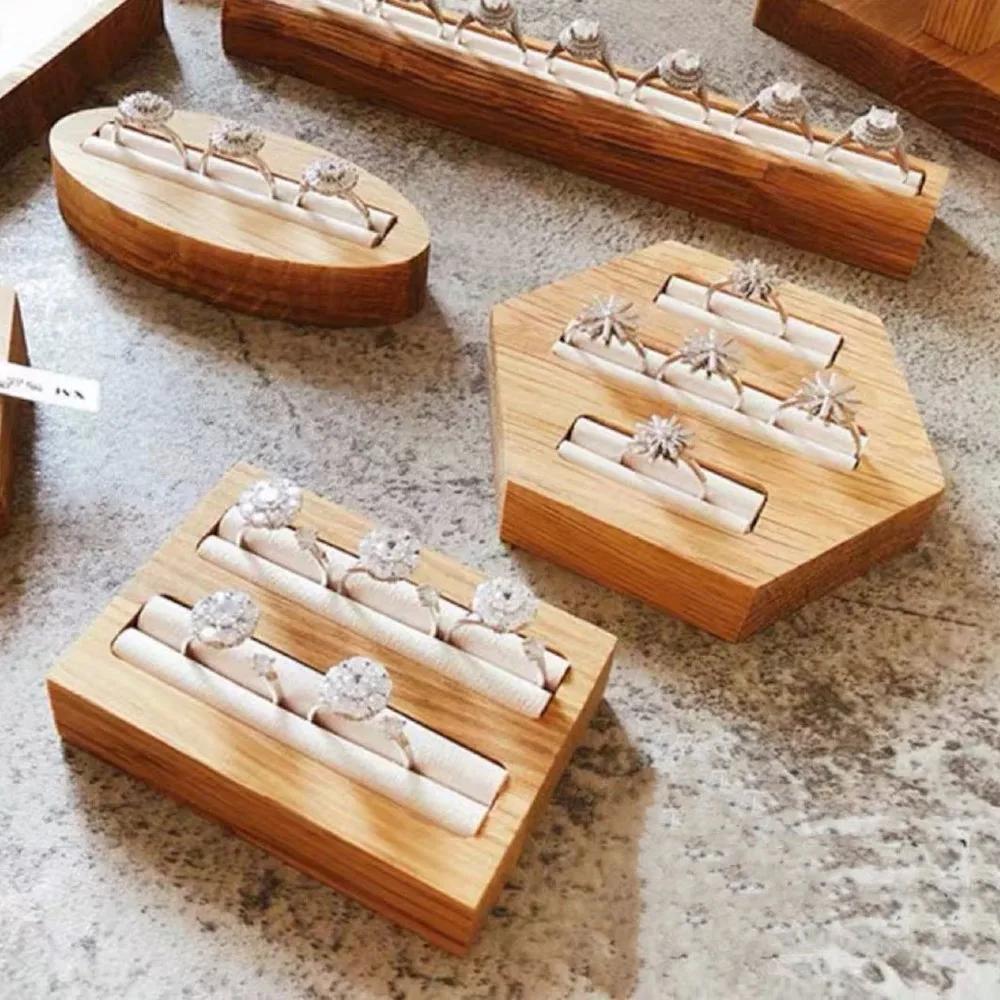 HeMu Polygonal ring earrings earring display stand jewelry storage plate counter jewelry ornaments props ring display plate