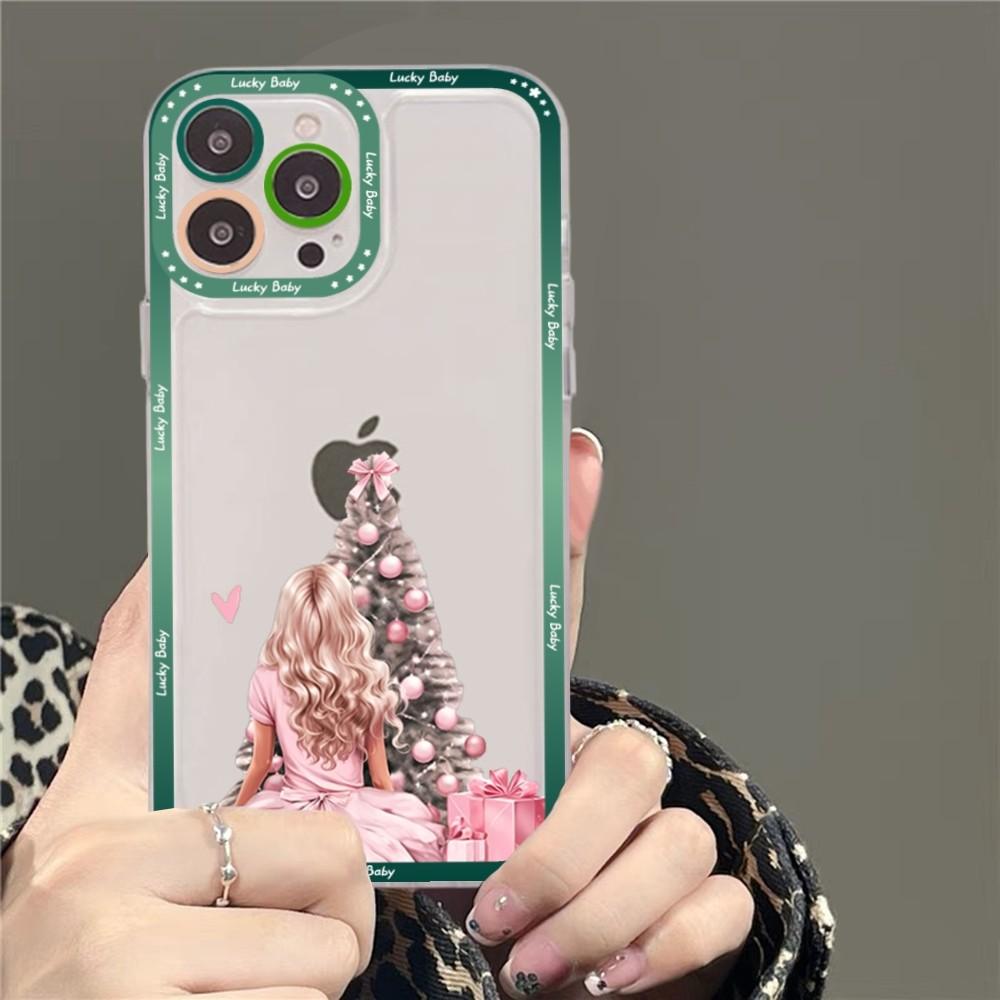 

Чехол для телефона с рождественской елкой, подарок для девочки, для Samsung S 20 21 22 23 lite plus ultra, прозрачный мобильный чехол, Funda Samsung S23