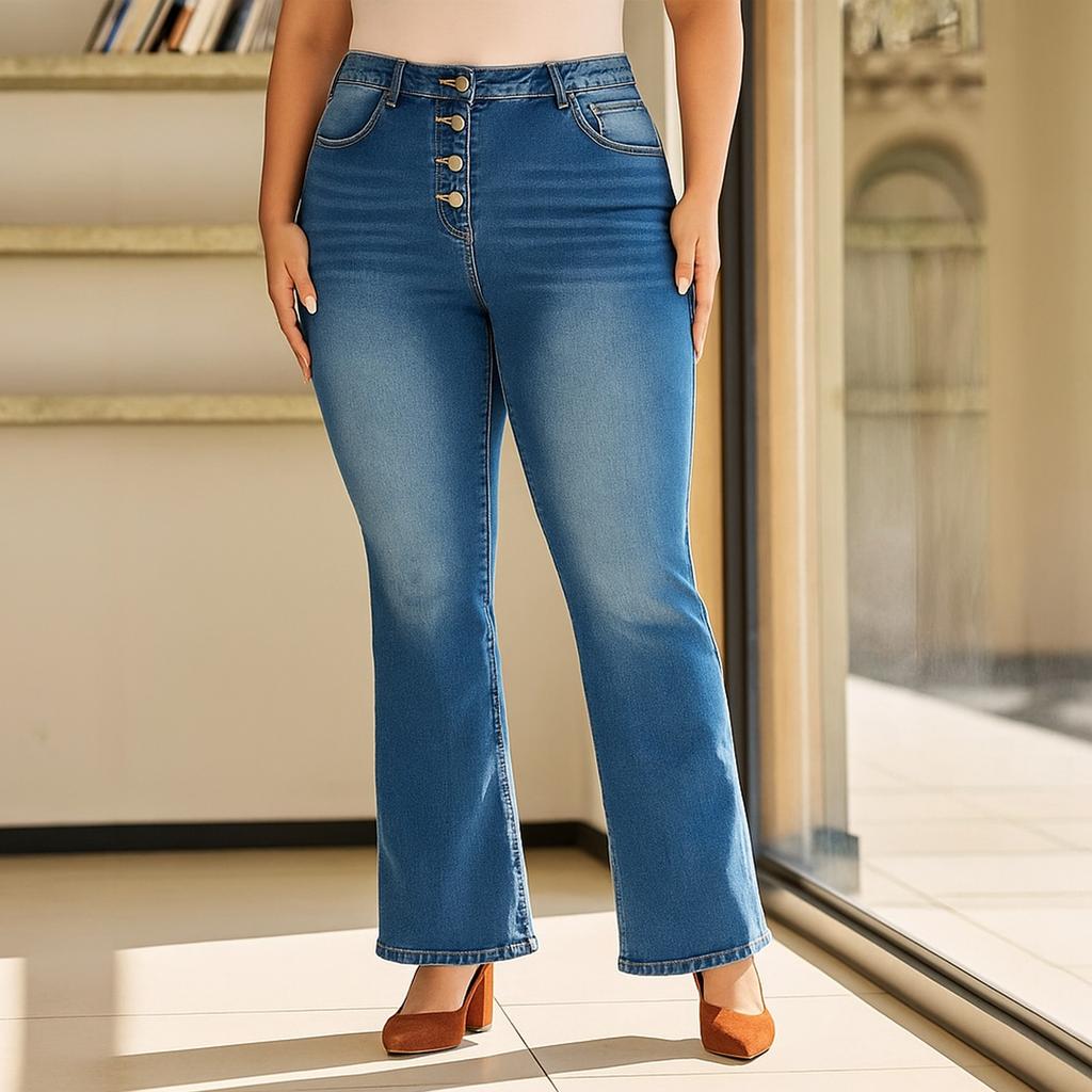 High Waisted Jeans For Women Plus Size Womens Jeans Bootcut With Pockets