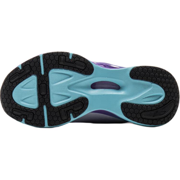 Li Ning Kids Running Fashion Trend Non-Slip Wear-Resistant Low-Top Running Shoes Kids Sneakers Gray Blue Purple YKFV078-1